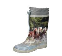 BECK Stivale di gomma 'Pferde' grigio / colori misti Bambini BECK 32