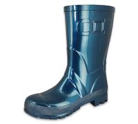 Beck Stivali da donna in gomma lucida, blu metallizzato, 42 EU