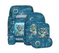 BECKMANN, Set di 6 zaini per la scuola elementare, ergonomici, con rivestimento antipioggia, 22 l