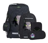 Beckmann zaino della scuola Active Air FLX Schoolbag Set 6 -pezzi 20-25L Pixel nero