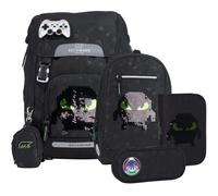 Beckmann zaino della scuola Classic Schoolbag Set 6 -pezzi 22L Pixel nero