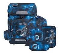 Beckmann zaino della scuola Plus Air Schoolbag 7 teilig Tech Rex nero blu