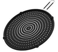 Beckon Ware Silicone Paraschizzi Cucina coperchio - Antispruzzo 33 CM Raffreddamento, Pannello di Drenaggio. Copripentola Antiaderente, Sicuro per Alimenti Termoresistente, nero
