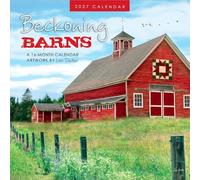Beckoning Barns | 2027 7 x 14 Inch (Hanging) Monthly Mini Wall Calendar | Featuring the Artwork of Lori Deiter | Hopper Studios | Rural Country Art