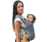 Beco Fly Ultralite Marsupio Neonati e Bambini - Compatto, Pieghevole e Leggero - Con Borsa da Trasporto, Posizione a "M" Ergonomica, Fronte Mamma e Zaino (7-20 kg) - Grigio