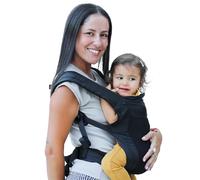Beco Fly Ultralite Marsupio Neonati e Bambini - Compatto, Pieghevole e Leggero - Con Borsa da Trasporto, Posizione a "M" Ergonomica, Fronte Mamma e Zaino (7-20 kg) - Nero