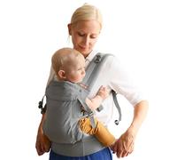 Beco Gemini 2.0 Marsupio Neonato e Bambino (3-15 kg) con Supporto M-Cloud™ - 4 Posizioni, Ergonomico e Certificato per lo Sviluppo dell'Anca, Regolabile per Mamma e Papà - Grey