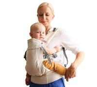 Beco Gemini 2.0 Marsupio Neonato e Bambino (3-15 kg) con Supporto M-Cloud™ - 4 Posizioni, Ergonomico e Certificato per lo Sviluppo dell'Anca, Regolabile per Mamma e Papà - Beige