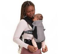 Beco Gemini Marsupio Neonato Ergonomico da 3,2 a 15,8 kg (7-35 lbs) | Posizione a M, Seduta Regolabile, 100% Cotone Morbido | Marsupio da Neonato a Bambino (Nero)