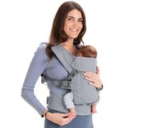Beco Gemini Marsupio Neonato Ergonomico da 3,2 a 15,8 kg (7-35 lbs) | Posizione a M, Seduta Regolabile, 100% Cotone Morbido | Marsupio da Neonato a Bambino (Grigio)