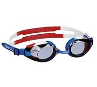Beco Macao Multi-Colored universale di Occhialini da nuoto con presa sicura grazie alla larga fascia per la testa, Unisex, Macao Schwimmbrille, blu/bianco/rosso, M