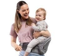 Beco Marsupio con Seduta Pieghevole - Marsupio Neonato 4 in 1 Facile da Usare con Design Salvaspazio da 0 a 36 Mesi (3,2-14,9 kg) (Grigio)