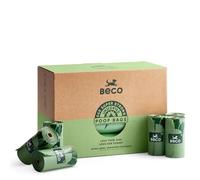 Beco Rotoli di sacchetti per escrementi di cani, forti e grandi, 540 sacchetti (36 rotoli da 15) senza profumo, dispenser compatibile per rifiuti di cani