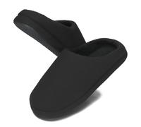 BeComfy Pantofole da Uomo Comode Pantofole in Schiuma di Memoria Pantofole Leggere Antiscivolo 40-45 EU (Nero, Sistema Taglie Calzature EU, Adulto, Numero (range), Media, 44, 45)