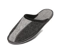 BeComfy Pantofole in Feltro da Uomo Suola in Feltro Molto Leggero Grigio Nero 40 41 42 43 44 45 46 EU (Grafite, Sistema Taglie Calzature EU, Adulto, Numero, Media, 43)