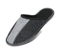 BeComfy Pantofole in Feltro da Uomo Suola in Feltro Molto Leggero Grigio Nero 40 41 42 43 44 45 46 EU (Grafite-nero, Sistema Taglie Calzature EU, Adulto, Numero, Media, 44)