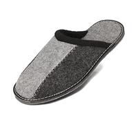BeComfy Pantofole in Feltro da Uomo Suola in Feltro Molto Leggero Grigio Nero 40 41 42 43 44 45 46 EU (Cenere, Sistema Taglie Calzature EU, Adulto, Numero, Media, 46)