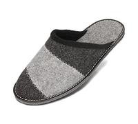 BeComfy Pantofole in Feltro da Uomo Suola in Feltro Molto Leggero Grigio Nero 40 41 42 43 44 45 46 EU (Antracite, Sistema Taglie Calzature EU, Adulto, Numero, Media, 46)