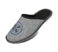 BeComfy Pantofole in Feltro da Uomo Suola in Feltro Molto Leggero Grigio Nero 40 41 42 43 44 45 46 EU (Grigio scuro-nero, Sistema Taglie Calzature EU, Adulto, Numero, Media, 41)