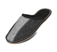 BeComfy Pantofole in Feltro da Uomo Suola in Gomma Molto Leggero Grigio Nero 40 41 42 43 44 45 46 EU (Grafite-nero, Sistema Taglie Calzature EU, Adulto, Numero, Media, 46)