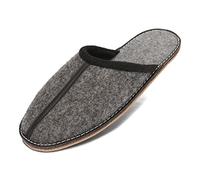 BeComfy Pantofole in Feltro da Uomo Suola in Gomma Molto Leggero Grigio Nero 40 41 42 43 44 45 46 EU (Grigio, Sistema Taglie Calzature EU, Adulto, Numero, Media, 43)