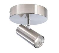 Becrux I - Plafoniera Soffitto a LED, 3000 K, 490 lm, A+, 6 W, colore: Argento