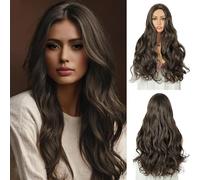 Becus Parrucche marroni per le donne parrucca ricci marrone parrucca capelli sintetici resistente al calore parrucche sintetiche per uso quotidiano festa (Curly Brown)