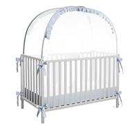 Bed Canopy - Safety Net for Kids Nursery with Pop-Up Mesh | Steel Wire Materials with Breathable Canopy Function, Unique Crib Cover to Keep in for Bed Protection Travel Home School U