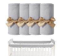 Bed Edge Guard - Cot Rail Protector | 2 Pieces Breathable Cotton Gauze