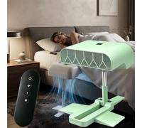 Bed Fan under Sheets,Bed Cooling Fan under The Sheets,Rechargeable under Sheet Beds Air Circulator,with 5 Speeds & Remote Control,Adjustable Height,for Hot Sleepers and All Mattress Heights，green