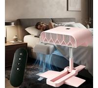 Bed Fan under Sheets,Bed Cooling Fan under The Sheets,Rechargeable under Sheet Beds Air Circulator,with 5 Speeds & Remote Control,Adjustable Height,for Hot Sleepers and All Mattress Heights，pink