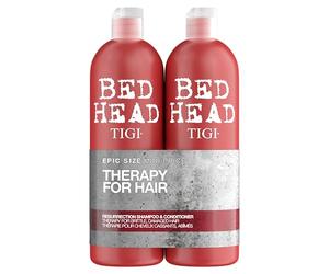 Bed Head by TIGI Resurrection Set Shampoo e Balsamo, 2x 750ml | Per capelli secchi e danneggiati, riparazione idratante intensa con protezione colore per forza e lucentezza