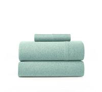 BED INC Road Trip America, Set di lenzuola doppie in jersey di cotone (4 pezzi), con tasche profonde, in morbido jersey elasticizzato, 1 piatto, 1 federa (menta classica, doppio)