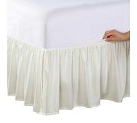 Bed Maker's levinsohn Magic Skirt Wraparound Ruffled Bedskirt, Ivory, Coppia