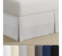 Bed Maker's Mai Sollevare Il Materasso Intorno alla Gonna da Letto, Stile Classico, Tessuto Resistente alle Rughe, Tradizionale 14 Pollici di Lunghezza Caduta, California King, Bianco