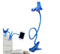Bed Phone Mount - Adjustable Gooseneck Mobile Holder, Flexible Desk Clamp Stand for Phones, Easy Adjust Clip | Hands Free Holder for Bedside Kitchen Gym Table, Streaming, Reading, Video Calls Us