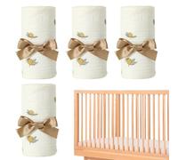 Bed Rail Covers for Teething 4-Piece Adjustable Breathable Anti-Chew