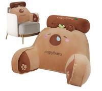 Bed Reading Backrest Pillow, Stuffed Capybara Bedside Cushion, Soft and Delicate Plush Stuffed Pillow, Ideal for Couch, Living Room, Car, Size: 65 x 45 cm