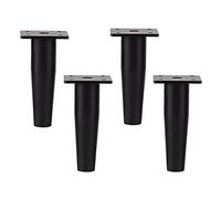Bed Risers or Furniture Risers,Table Riser,Aluminum Alloy Furniture Legs Adjustable Furniture Feet Replacement Sofa Legs Metal Couch Feet Desk Bed Legs with Screws,Black 4 Pieces(20cm) ( Color : Black