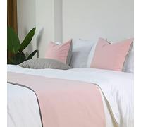 Bed Runner Corridori Del Letto Dell'hotel Sciarpa Da Letto Moderna In Tinta Unita Coperta Da Letto In Lino E Cotone Copriletti Coperte Biancheria Da Letto Per La Casa Decorazione Copriletto Singolo