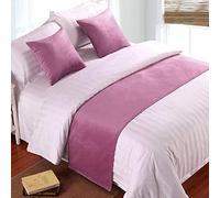 Bed Runner Letto Runner Runner da letto Biancheria da letto dell'hotel di alta qualità velluto letto asciugamano coda letto bandiera pad letto copriletto copriletto decorazione striscia rosa _50cmx21