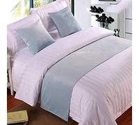 Bed Runner Letto Runner Runner da letto Biancheria da letto per hotel di alta qualità velluto letto asciugamano coda letto bandiera letto fine stuoia copriletto letto striscia decorativa azzurro _50c