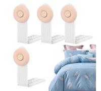 Bed Sheet Holder, Heavy Duty Sheet Fasteners Lock, 6.1in 4X Fitted Bedding Keepers, Corner Clips for Mattress Protectors, Blankets, Pillows, Bedding Accessories