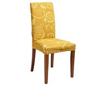 Bed Store - Joker Coprisedia vesti sedia millerighe elasticizzato 2 pezzi linea Cuori (GIALLO/SOLE)