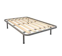 Bed Store SISTEMI RIPOSO Rete a Tavole Ortopedica Rinforzata, 110x190 cm, con 4 Piedi in Ferro, Altezza 30 cm