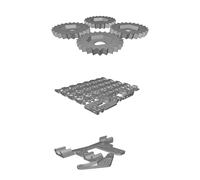 Bed Wire Chain Holder for eMaker Huxley 3D Printer with Leveling Thumb-Nuts
