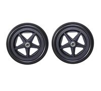 BEdaw 2 Parti Di Ricambio per Sedie a Rotelle Ruote Walker,Ruote Anteriori per Carichi Pesanti per Anziani e Persone con Lesioni Alle Gambe,Bullone Ø: 8Mm/Black/8Inch/200Mm