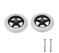 BEdaw Parti Di Ricambio per Ruote da 6″/7″ per Sedie a Rotelle, Deambulatori, Deambulatori, Confezione da 2, Pneumatico con Rotelle Anteriore con Viti/7Inch/180Mm