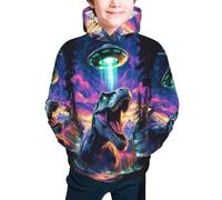 Bedbliss Felpe con cappuccio per ragazzi e ragazze, pullover con cappuccio e tasca, Dinosauro 20, 10-12 Years