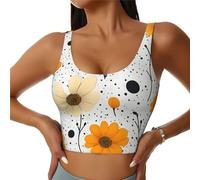 Bedbliss Reggiseni sportivi da donna Yoga Crop Canotte per esercizio atletico allenamento corsa ciclismo palestra S-2XL, Fiore 7., L
